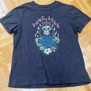 Vans Black Skull Graphic Kids T-Shirt